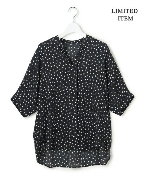 L size ONWARD(大きいサイズ) / エルサイズオンワード シャツ・ブラウス | 【WEB限定】BackSatinAmunzen 5分袖キーネックブラウス | 詳細21