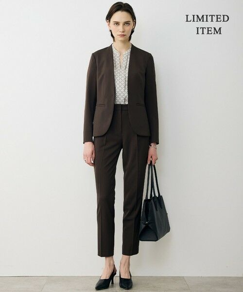 L size ONWARD(大きいサイズ) / エルサイズオンワード シャツ・ブラウス | 【WEB限定】BackSatinAmunzen 5分袖キーネックブラウス | 詳細30