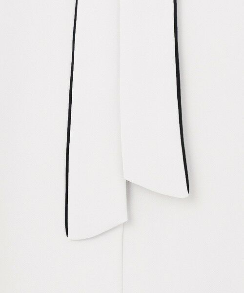 L size ONWARD(大きいサイズ) / エルサイズオンワード シャツ・ブラウス | BackSatinAmunzen 5分袖配色ボウタイブラウス | 詳細7