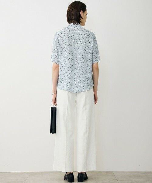 L size ONWARD(大きいサイズ) / エルサイズオンワード シャツ・ブラウス | 【新色追加】BackSatinAmunzen 5分袖配色ボウタイブラウス | 詳細8