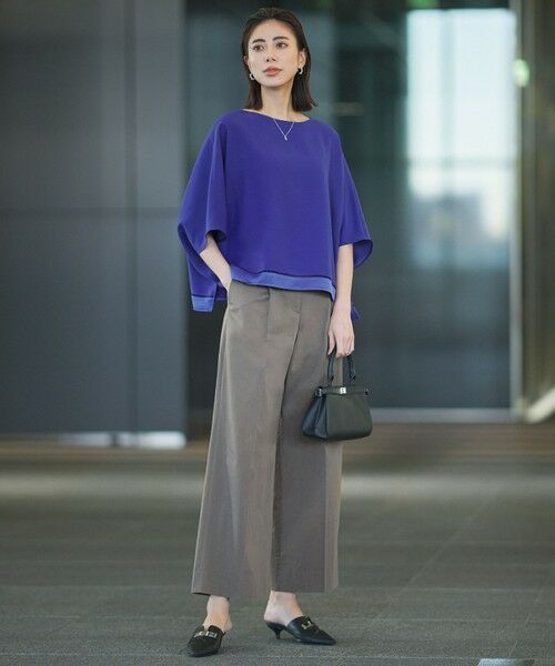 L size ONWARD(大きいサイズ) / エルサイズオンワード シャツ・ブラウス | 【WEB限定カラーあり】 FluidBackSatin クロップドブラウス | 詳細5