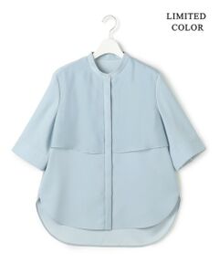 L size ONWARD(大きいサイズ) / エルサイズオンワード シャツ・ブラウス | 【WEB限定カラーあり】 FluidBackSatin バンドカラーシャツ