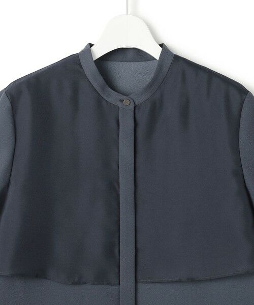 L size ONWARD(大きいサイズ) / エルサイズオンワード シャツ・ブラウス | 【WEB限定カラーあり】 FluidBackSatin バンドカラーシャツ | 詳細8