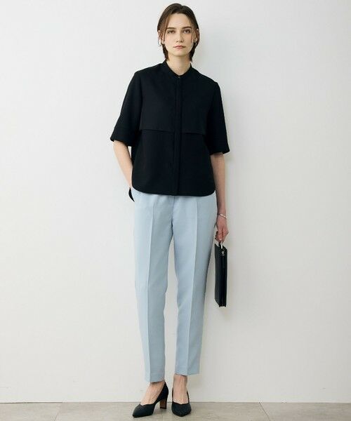 L size ONWARD(大きいサイズ) / エルサイズオンワード シャツ・ブラウス | 【WEB限定カラーあり】 FluidBackSatin バンドカラーシャツ | 詳細16