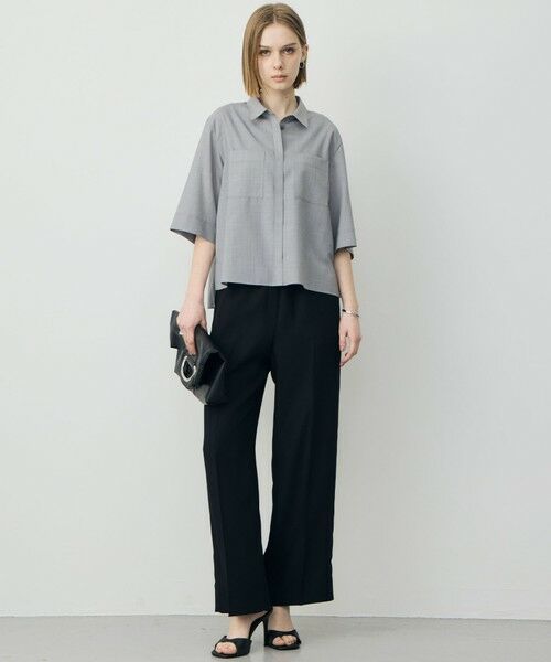 L size ONWARD(大きいサイズ) / エルサイズオンワード シャツ・ブラウス | ドライクールトロ 5分袖シャツ | 詳細2