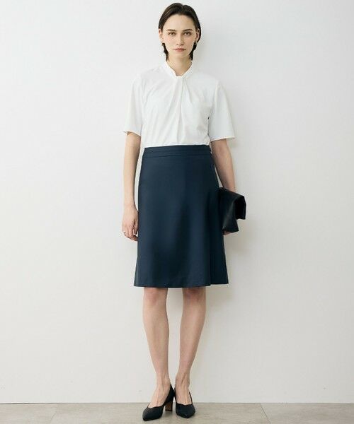 L size ONWARD(大きいサイズ) / エルサイズオンワード シャツ・ブラウス | ストレッチジョーゼット ドレープデザインブラウス | 詳細1