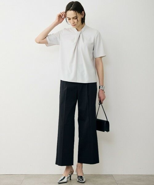 L size ONWARD(大きいサイズ) / エルサイズオンワード シャツ・ブラウス | ストレッチジョーゼット ドレープデザインブラウス | 詳細5