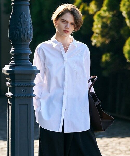 L size ONWARD(大きいサイズ) / エルサイズオンワード シャツ・ブラウス | 【30th ANNIVERSARY】 PARIS シャツ（オフホワイト）