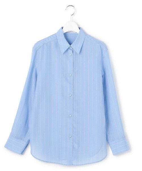 L size ONWARD(大きいサイズ) / エルサイズオンワード シャツ・ブラウス | 【WEB＆一部店舗限定】PreshrunkCupraStripe シャツ（サックスストライプ）