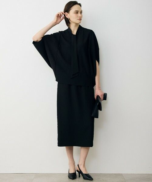 L size ONWARD(大きいサイズ) / エルサイズオンワード シャツ・ブラウス | FluidBackSatin ドルマンスリーブボウタイブラウス | 詳細14