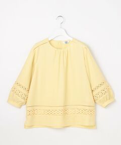 L size ONWARD(大きいサイズ) / エルサイズオンワード シャツ・ブラウス | スパンソフトクロス刺繍 ブラウス