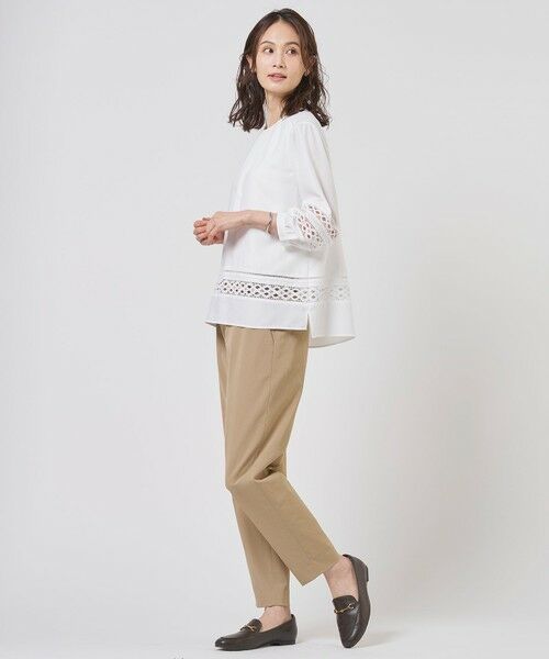 L size ONWARD(大きいサイズ) / エルサイズオンワード シャツ・ブラウス | 【一枚で着映え・セット着用可】スパンソフトクロス刺繍 ブラウス | 詳細6