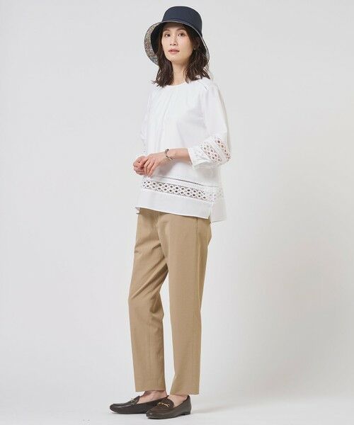 L size ONWARD(大きいサイズ) / エルサイズオンワード シャツ・ブラウス | 【一枚で着映え・セット着用可】スパンソフトクロス刺繍 ブラウス | 詳細7