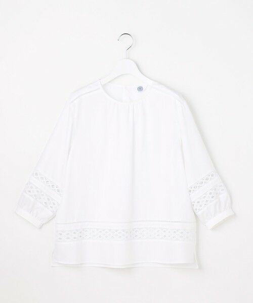 L size ONWARD(大きいサイズ) / エルサイズオンワード シャツ・ブラウス | 【一枚で着映え・セット着用可】スパンソフトクロス刺繍 ブラウス | 詳細9