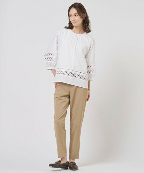 L size ONWARD(大きいサイズ) / エルサイズオンワード シャツ・ブラウス | 【一枚で着映え・セット着用可】スパンソフトクロス刺繍 ブラウス | 詳細5