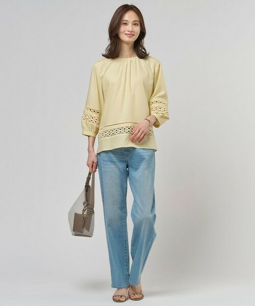 L size ONWARD(大きいサイズ) / エルサイズオンワード シャツ・ブラウス | 【一枚で着映え・セット着用可】スパンソフトクロス刺繍 ブラウス | 詳細10