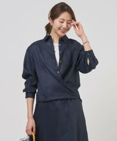 L size ONWARD(大きいサイズ) / エルサイズオンワード シャツ・ブラウス | 【WEB限定カラーあり・2way】リネン シャツ ブラウス