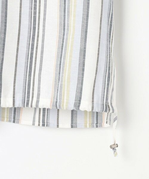 L size ONWARD(大きいサイズ) / エルサイズオンワード シャツ・ブラウス | リネンMIX ストライプ スッキパー ブラウス | 詳細10