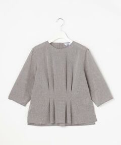 L size ONWARD(大きいサイズ) / エルサイズオンワード シャツ・ブラウス | リネンminiチェック プルオーバー ブラウス