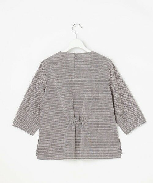 L size ONWARD(大きいサイズ) / エルサイズオンワード シャツ・ブラウス | リネンminiチェック プルオーバー ブラウス | 詳細7