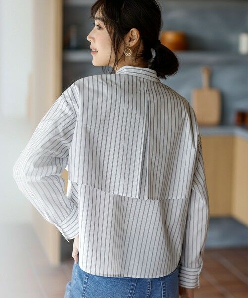 L size ONWARD(大きいサイズ) / エルサイズオンワード シャツ・ブラウス | クロップドヨークハオリ シャツ | 詳細2