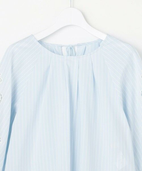 L size ONWARD(大きいサイズ) / エルサイズオンワード シャツ・ブラウス | 【SHIHOさん着用】エンブロイダリーブロードパフスリーブ ブラウス | 詳細13