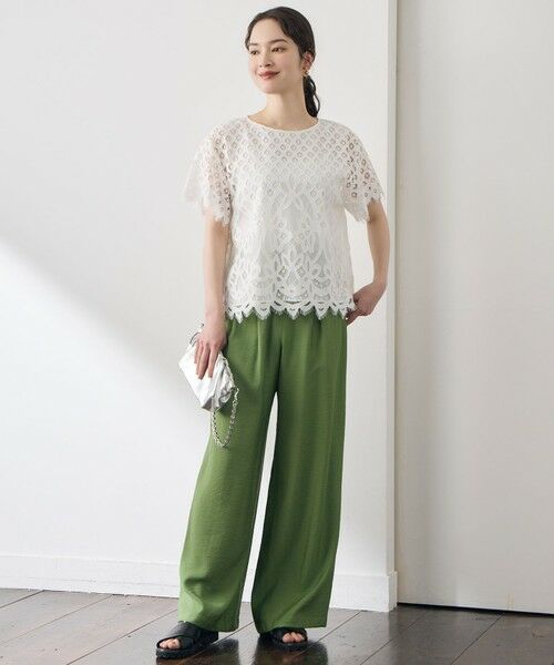 L size ONWARD(大きいサイズ) / エルサイズオンワード シャツ・ブラウス | パネルレース ブラウス | 詳細1