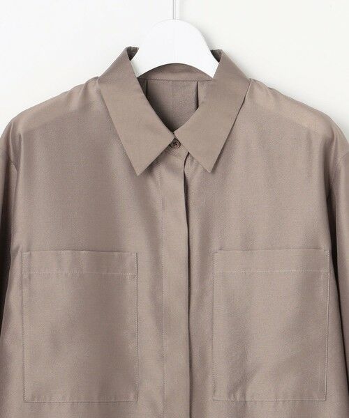 L size ONWARD(大きいサイズ) / エルサイズオンワード シャツ・ブラウス | 【カタログ掲載・羽織りとしても】シャイニーオーガンジーシアー シャツ | 詳細3