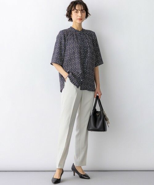 L size ONWARD(大きいサイズ) / エルサイズオンワード シャツ・ブラウス | カレイドスコーププリント バンドカラー ブラウス | 詳細11