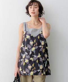 L size ONWARD(大きいサイズ) / エルサイズオンワード シャツ・ブラウス | カラーリリープリント キャミソールブラウス