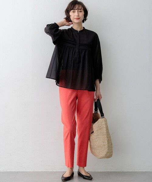 L size ONWARD(大きいサイズ) / エルサイズオンワード シャツ・ブラウス | コットンボイル ピンタック ブラウス | 詳細13