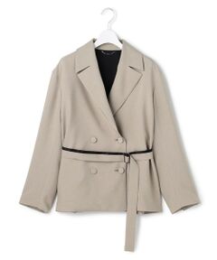 L size ONWARD(大きいサイズ) / エルサイズオンワード その他アウター | 【WEB＆一部店舗限定】 SerikaWorsted トレンチ型ショートコート