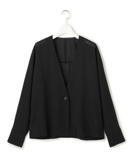 L size ONWARD(大きいサイズ) / エルサイズオンワード ノーカラージャケット | ハイツイストドライメッシュ ノーカラージャケット | 詳細17