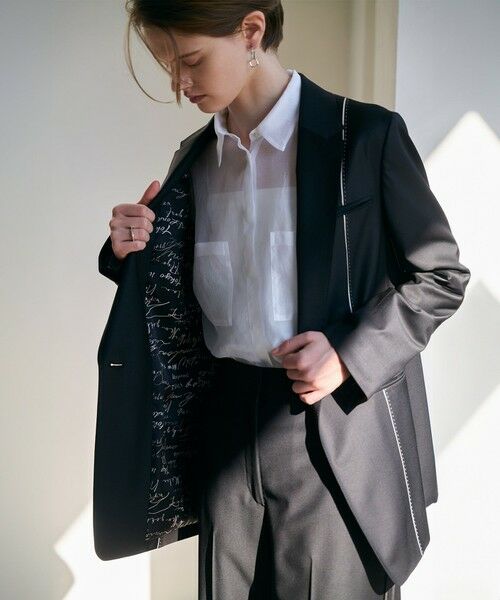 L size ONWARD(大きいサイズ) / エルサイズオンワード テーラードジャケット | 【30th ANNIVERSARY】Bahariyeインサイドアウト テーラードジャケット | 詳細2