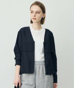 L size ONWARD(大きいサイズ) / エルサイズオンワード ブルゾン | 【WEB限定カラーあり】 リヨセルナイロンワッシャー Vネックブルゾン