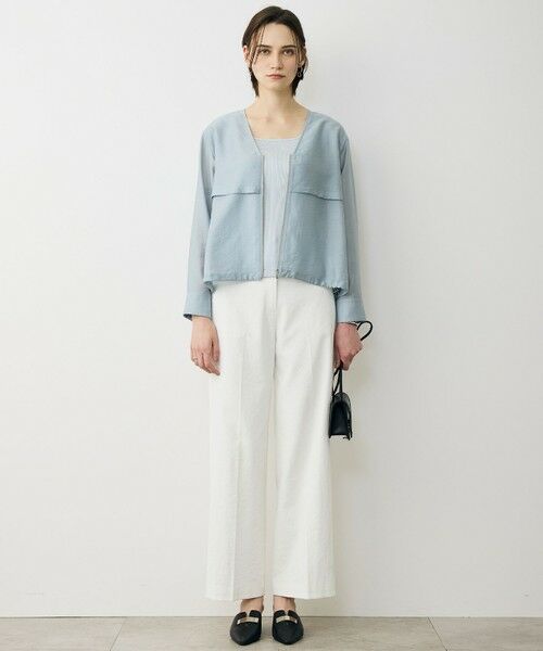 L size ONWARD(大きいサイズ) / エルサイズオンワード ブルゾン | 【WEB限定カラーあり】 リヨセルナイロンワッシャー Vネックブルゾン | 詳細1