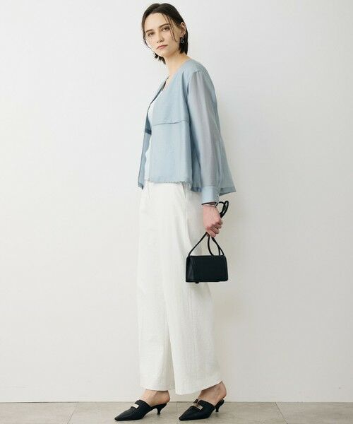 L size ONWARD(大きいサイズ) / エルサイズオンワード ブルゾン | 【WEB限定カラーあり】 リヨセルナイロンワッシャー Vネックブルゾン | 詳細2