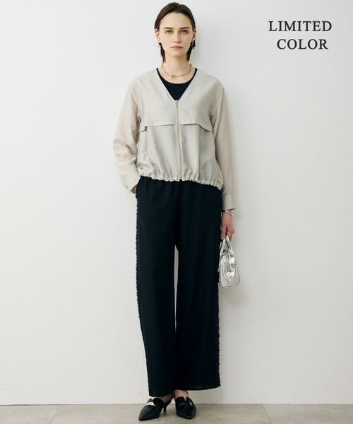 L size ONWARD(大きいサイズ) / エルサイズオンワード ブルゾン | 【WEB限定カラーあり】 リヨセルナイロンワッシャー Vネックブルゾン | 詳細14