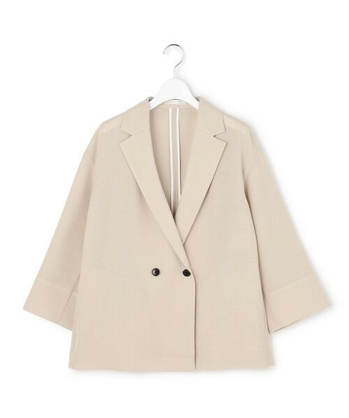 L size ONWARD(大きいサイズ) / エルサイズオンワード テーラードジャケット | ドライアセテートスラブ 8分袖ジャケット | 詳細4