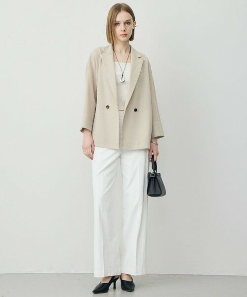 L size ONWARD(大きいサイズ) / エルサイズオンワード テーラードジャケット | ドライアセテートスラブ 8分袖ジャケット | 詳細2