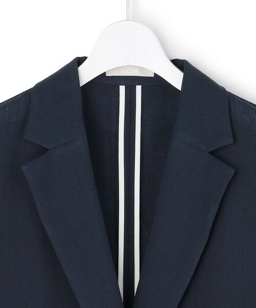 L size ONWARD(大きいサイズ) / エルサイズオンワード テーラードジャケット | ドライアセテートスラブ 8分袖ジャケット | 詳細13