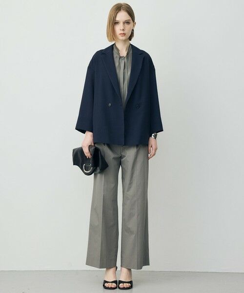 L size ONWARD(大きいサイズ) / エルサイズオンワード テーラードジャケット | ドライアセテートスラブ 8分袖ジャケット | 詳細8