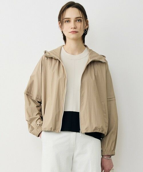 L size ONWARD(大きいサイズ) / エルサイズオンワード ブルゾン | クールシェイド ラッシュガードブルゾン（バーントアンバー）