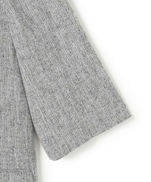 L size ONWARD(大きいサイズ) / エルサイズオンワード ノーカラージャケット | ストレッチMIXツイード 半袖ジャケット | 詳細10