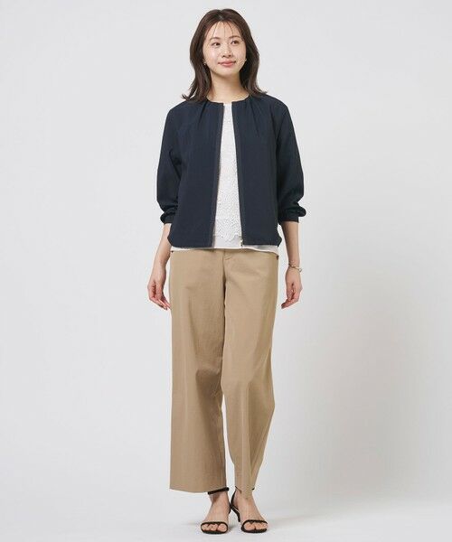 L size ONWARD(大きいサイズ) / エルサイズオンワード ブルゾン | BREEZE COOL トロ ノーカラー ブルゾン | 詳細15