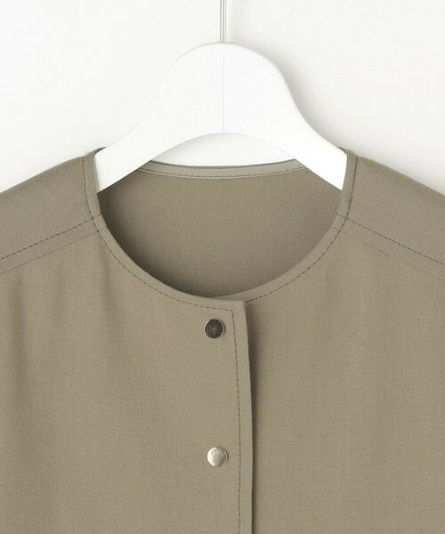 L size ONWARD(大きいサイズ) / エルサイズオンワード ノーカラージャケット | 【カタログ掲載・セットアップ対応】リネンストレッチノーカラー ジャケット | 詳細13