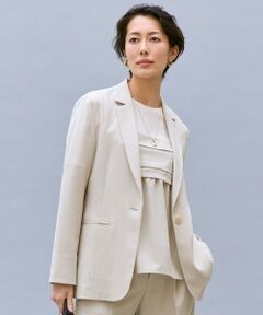 L size ONWARD(大きいサイズ) / エルサイズオンワード テーラードジャケット | 【17号サイズまで展開・カタログ掲載・セットアップ対応・セレモニー・ハレの日・通勤】テクスチャードスーツ ジャケット