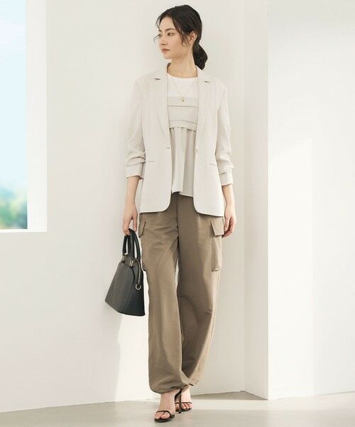 L size ONWARD(大きいサイズ) / エルサイズオンワード テーラードジャケット | 【17号サイズまで展開・カタログ掲載・セットアップ対応・セレモニー・ハレの日・通勤】テクスチャードスーツ ジャケット | 詳細3