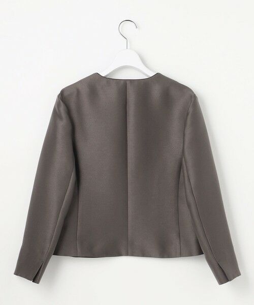 L size ONWARD(大きいサイズ) / エルサイズオンワード ノーカラージャケット | ライトダブルクロス ジャケット | 詳細3