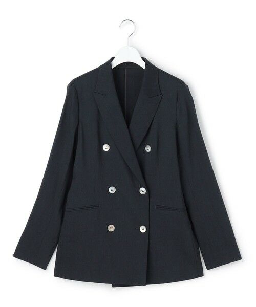 L size ONWARD(大きいサイズ) / エルサイズオンワード その他アウター | 【CanCam掲載】リネンレーヨンストレッチ ダブルジャケット | 詳細3